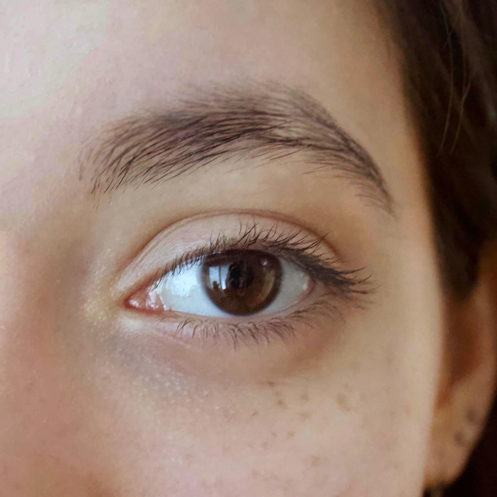 Photograph of an eye looking just to the right of center